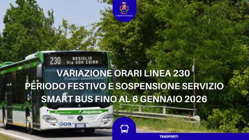 Linea 230: orari estivi dal 4 luglio al 30 agosto 2026