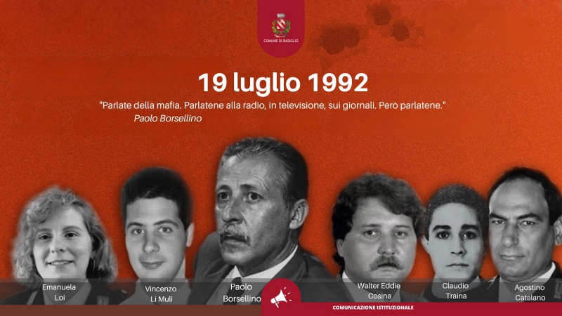 In ricordo del giudice Borsellino e della sua scorta