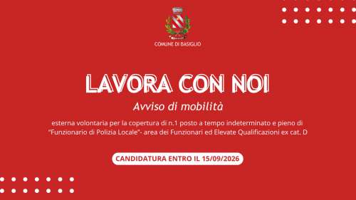 Avviso di mobilit� esterna per un Funzionario di Polizia Locale