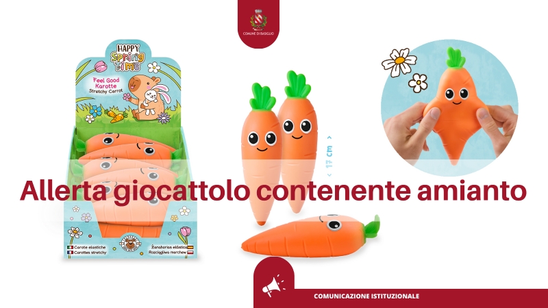 Allerta giocattolo contenente amianto � prodotto oggetto di richiamo