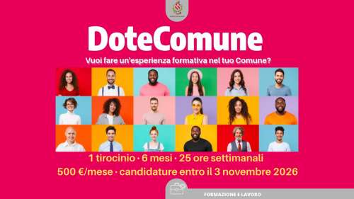 DoteComune: un\'opportunit� di formazione e lavoro al Comune di Basiglio