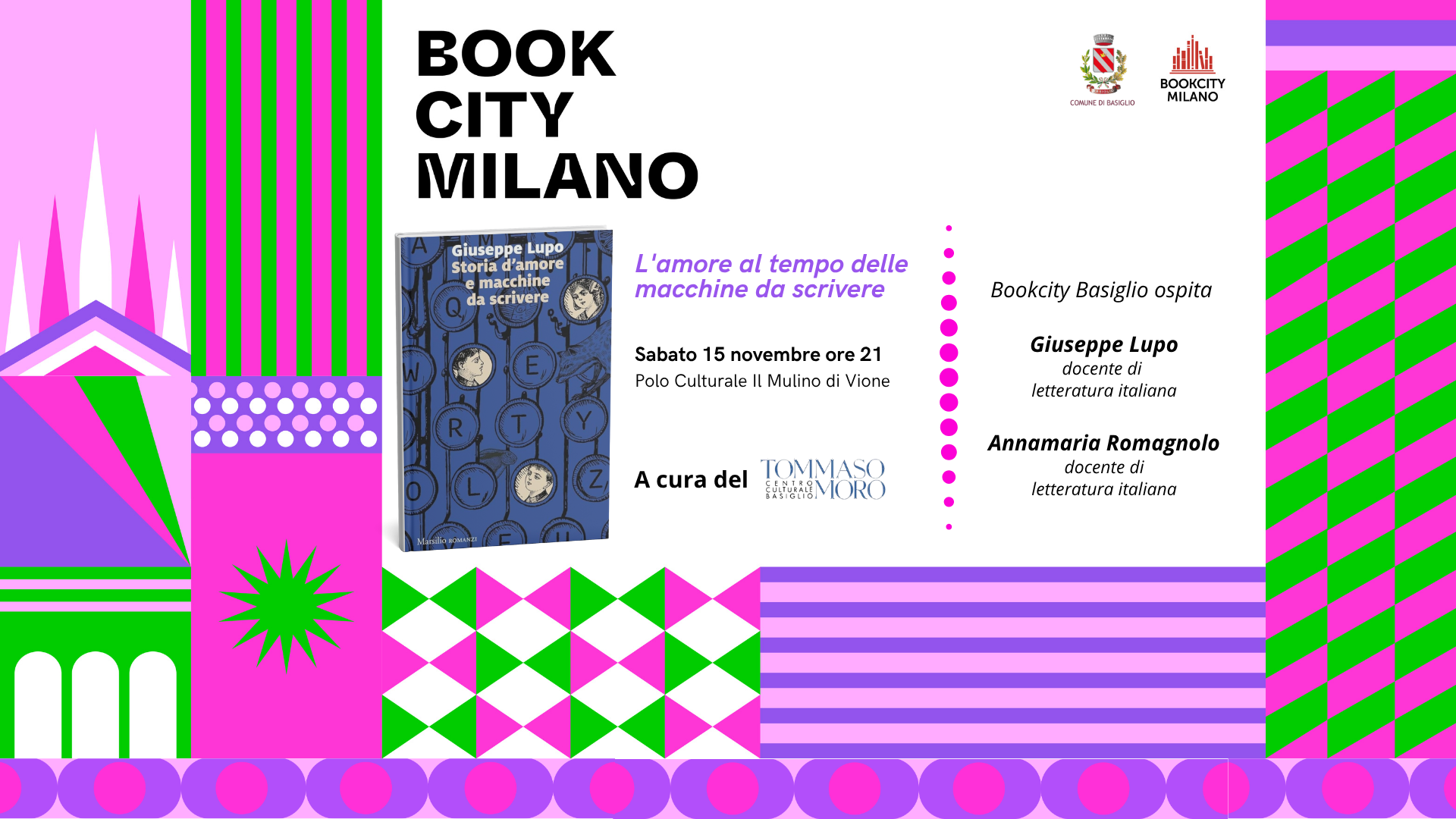 Bookcity Basiglio 2025 - L\'amore al tempo delle  macchine da scrivere