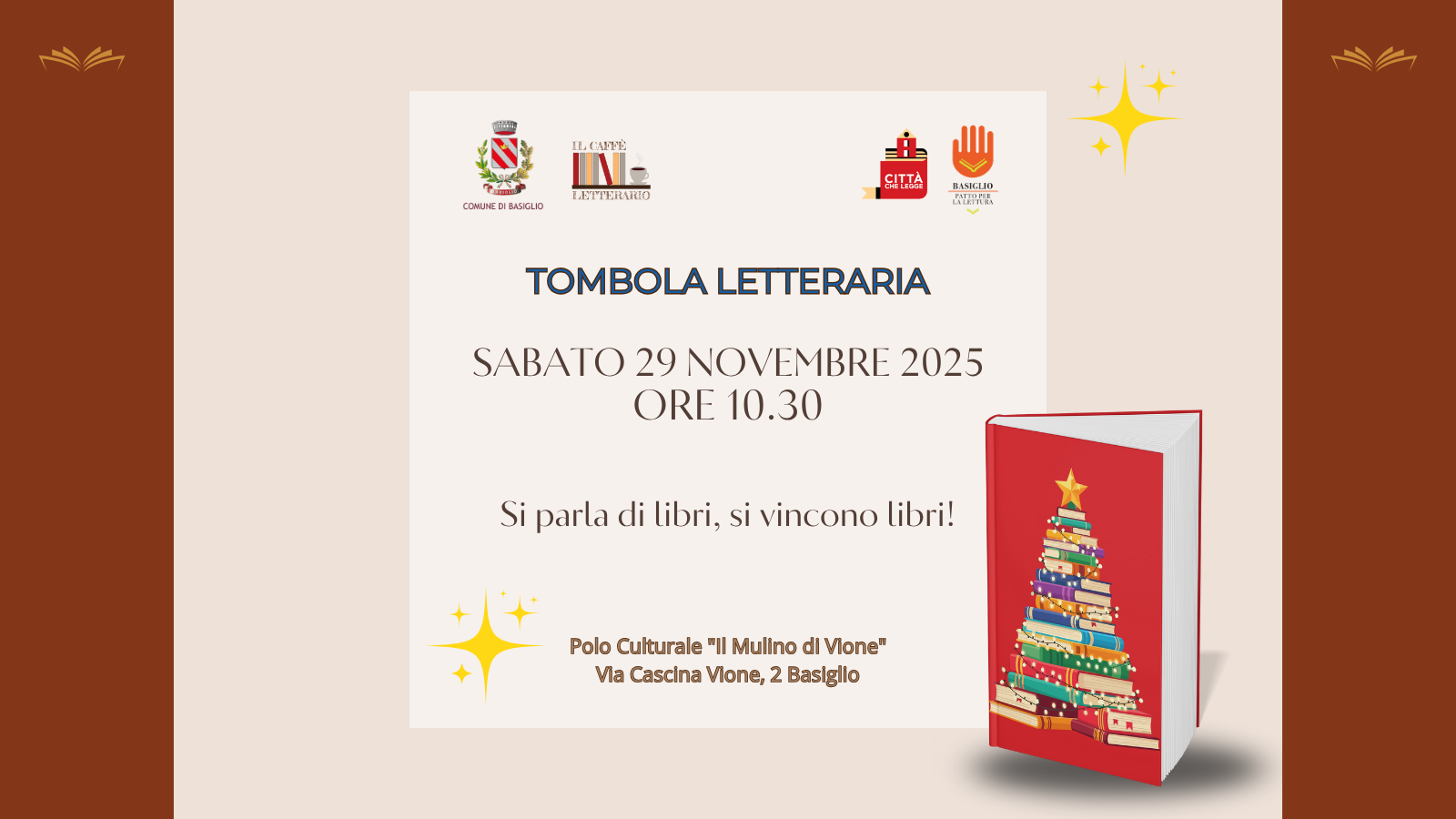 Tombola letteraria alla Biblioteca Il Mulino di Vione